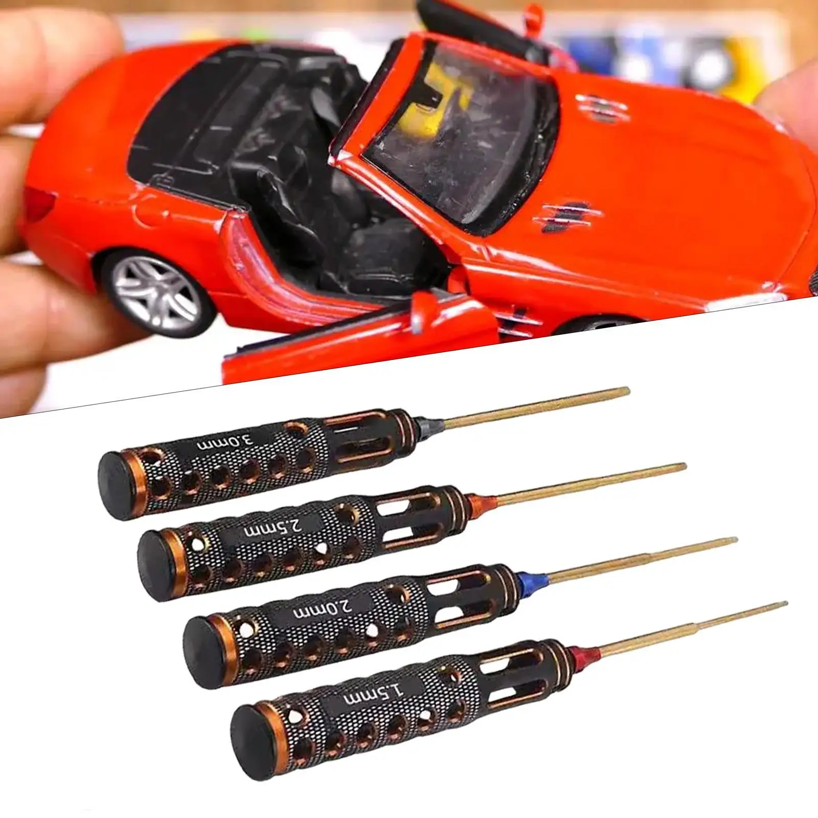 4 Pieces Hexagon RC Tool Model Car Accessories Hexagon Screwdriver Set