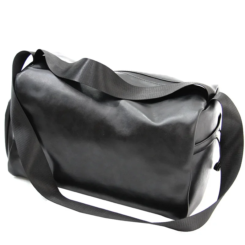 Bolsa de lona de gimnasio para hombre con bolsillo húmedo, bolso de hombro de gran capacidad para viajes cortos y viajes