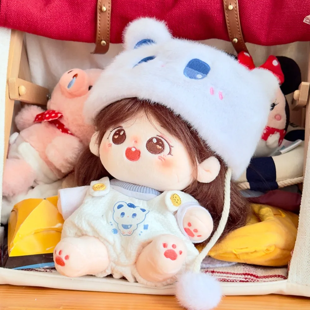 

Yellow Duck 20cm Cotton Doll Clothes Strap Pants Bear Doll Clothes Outfit Plush Hat Suit Doll Dress Up Set Doll Accessories