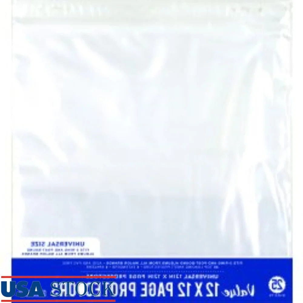 

Clear Plastic Page Protectors 12x12 Value Pack 25 Sheets Acid Free Scrapbook Album Extenders Spacers Arts and Crafts Supplies