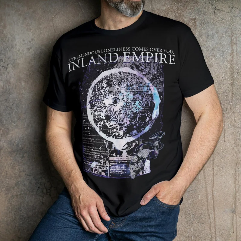 

Inland Empire Skill Quote Retro Gift T shirt for Music fans All size Tops Disco Elysium Graphic Clothes RPG videogame Print Tee