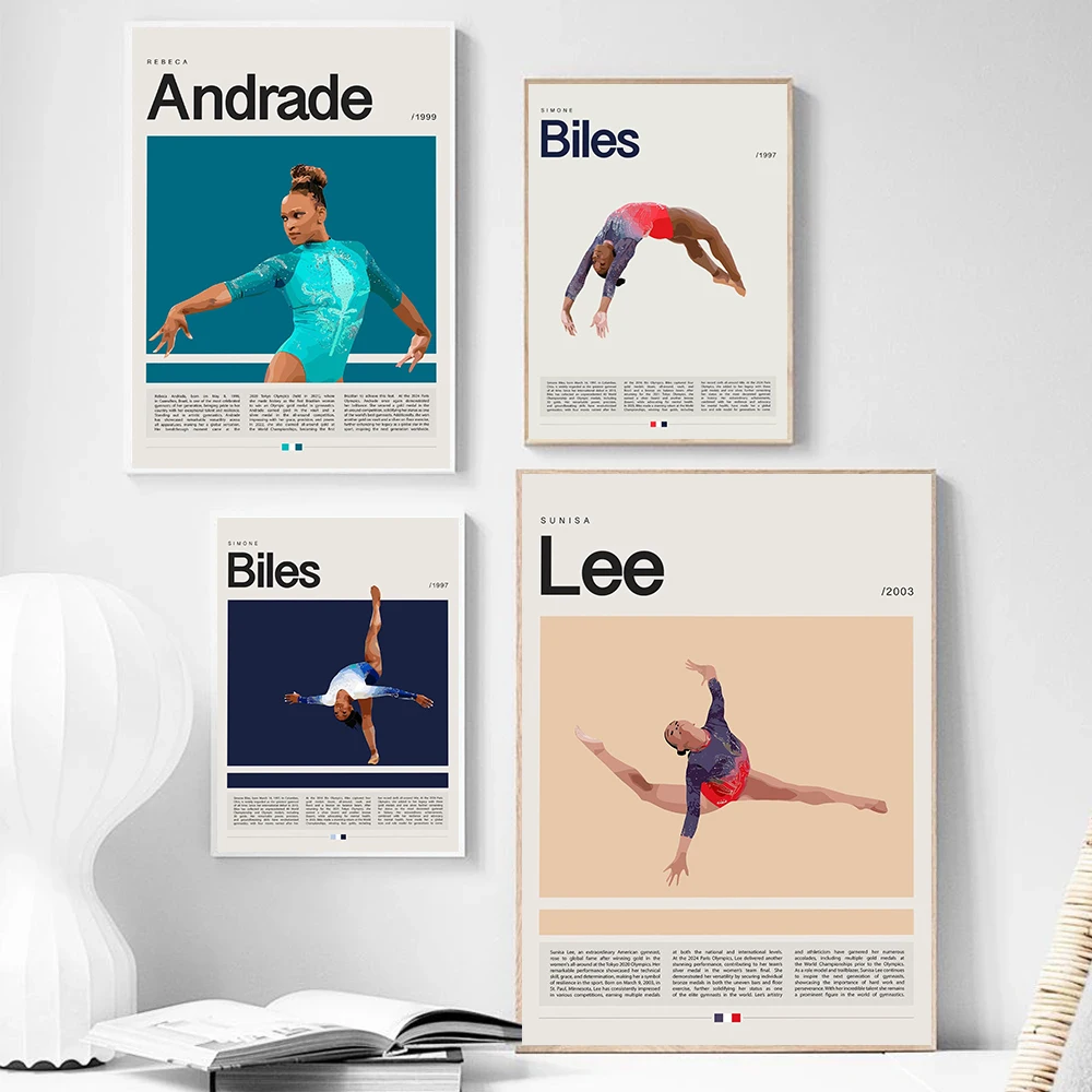 1pc frameless Canvas Painting Gymnastics Sport Posters Woman’s Artistic Gymnast Office Modern Prints Canvas Painting Wall Art Pi