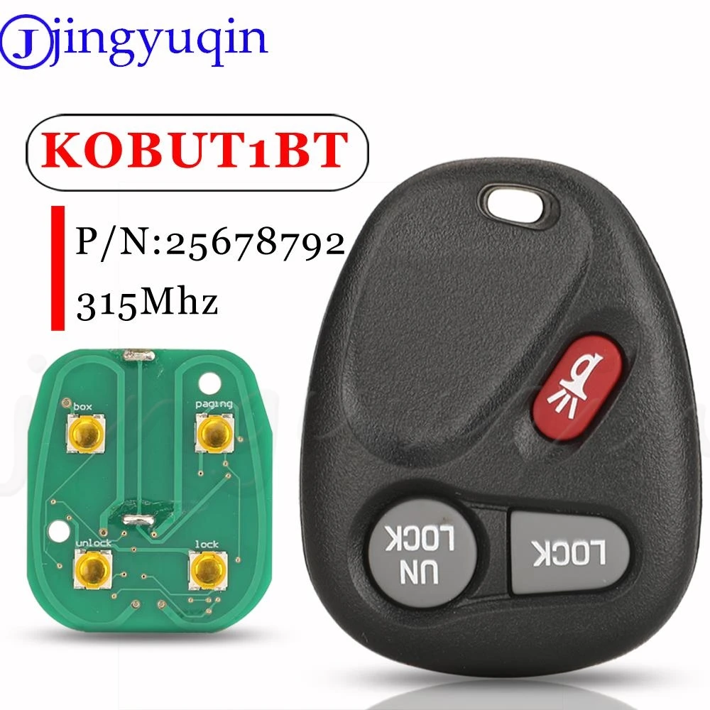 jingyuqin KOBUT1BT Remote Car Key 315Mhz For Chevrolet Astro Blazer S10 Silverado Suburban Tahoe GMC Sierra Yukon Buick 25678792