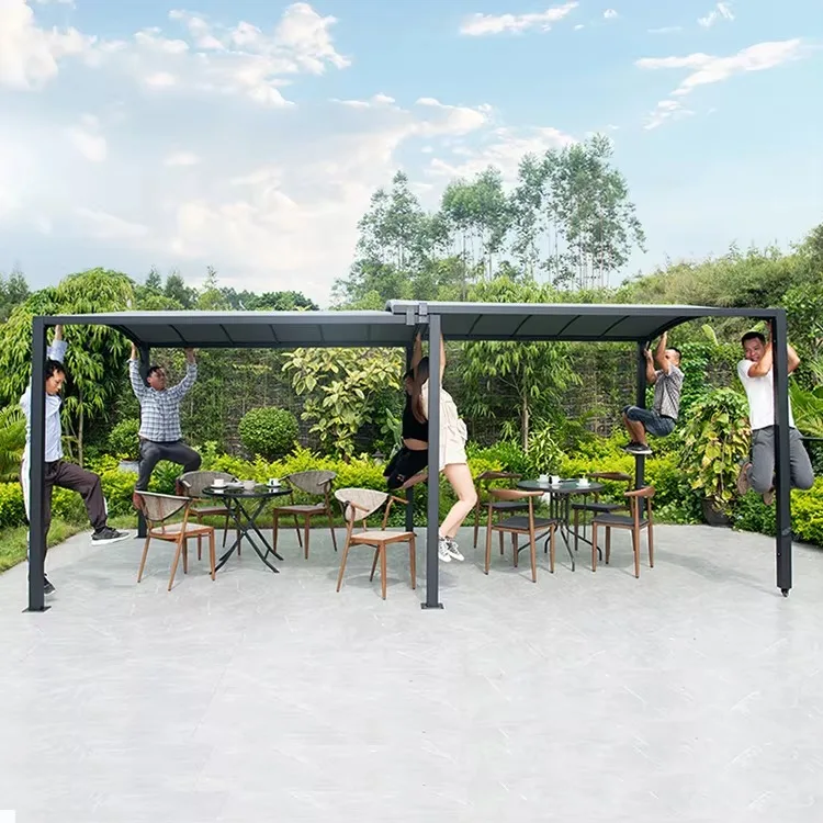 Outdoor Retractable Car Shelter Heavy Duty Steel Frame For Home Villa Patio Waterproof Windproof Sun Protection Mobile Carport