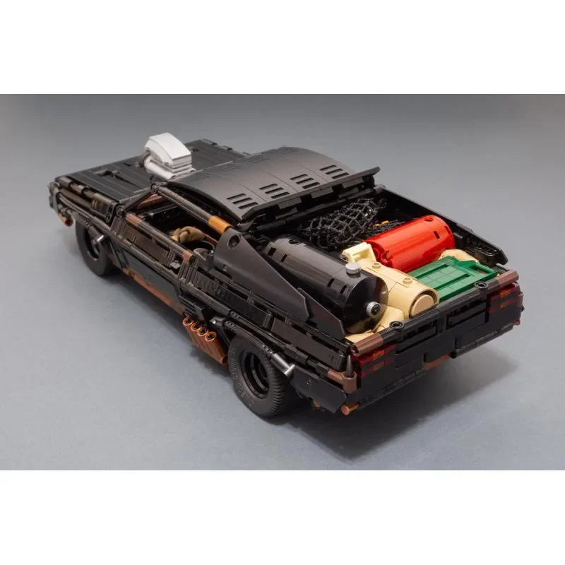 MOC-35846 Gekke Filmserie Gemodificeerde Zwarte Interceptor Truck Speelgoed Serie Model Bouwsteen Stenen Speelgoed Jongens Verjaardagscadeaus