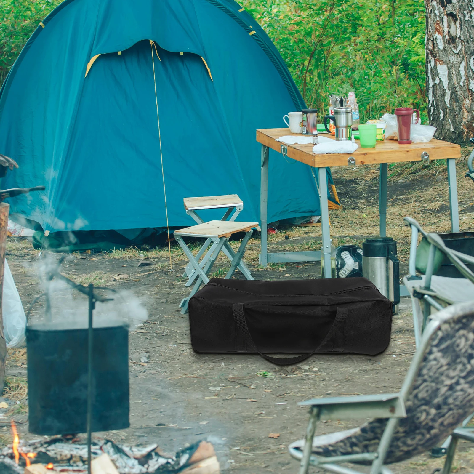 

Heavy Duty Oxford Cloth Bbq Tools Storage Bag Portable Zipper Grill Utensil Organizer Outdoor Camping Storage Bbq Tools Bag