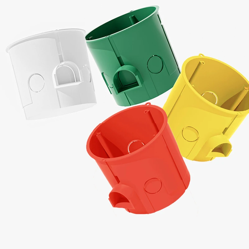 

Панельная коробка с розетками европейского типа 80, распределительная коробка, скрытая нижняя коробка европейского стандарта и круглая коробка с проволочным основанием