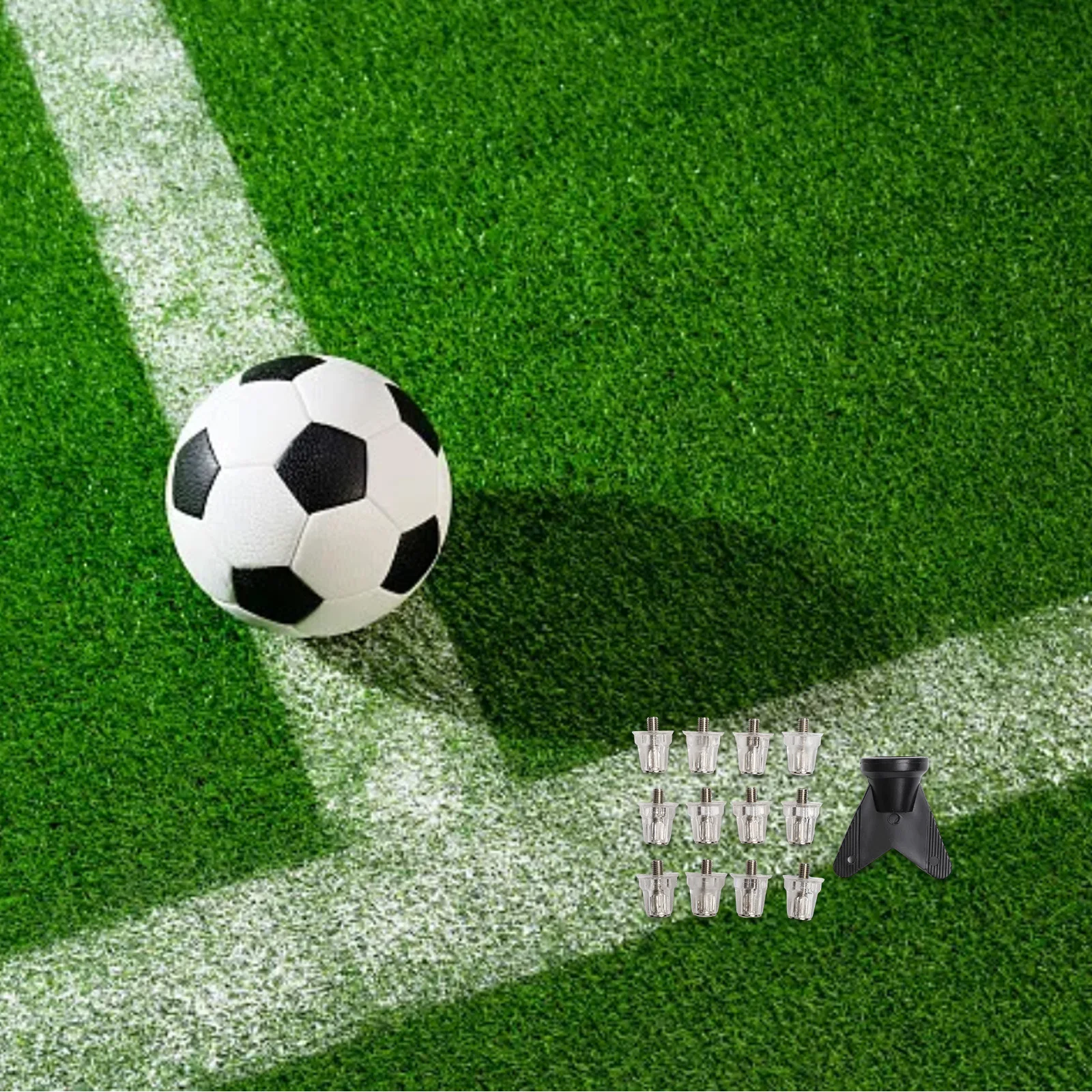 レンチ付きサッカーシューズスタッド、サッカースタッド、交換用スパイク、フットボールブーツ、レンチアクセサリー、13mm、15mm、18mm、12個