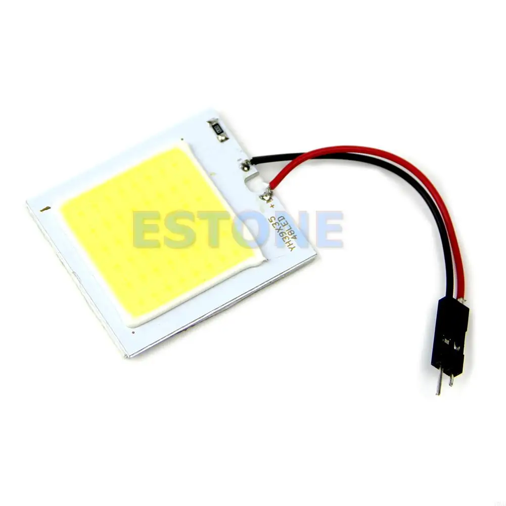 T5UB LED Touch Button Light Ceiling Lamp 7W COB 48-LED T10 Car Reading Study Light