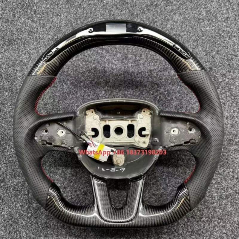 

High-quality Carbon Fiber LED Sport Car Steering Wheel for Dodge Charger Challenger SRT Custom Steering Wheel Car Accessories