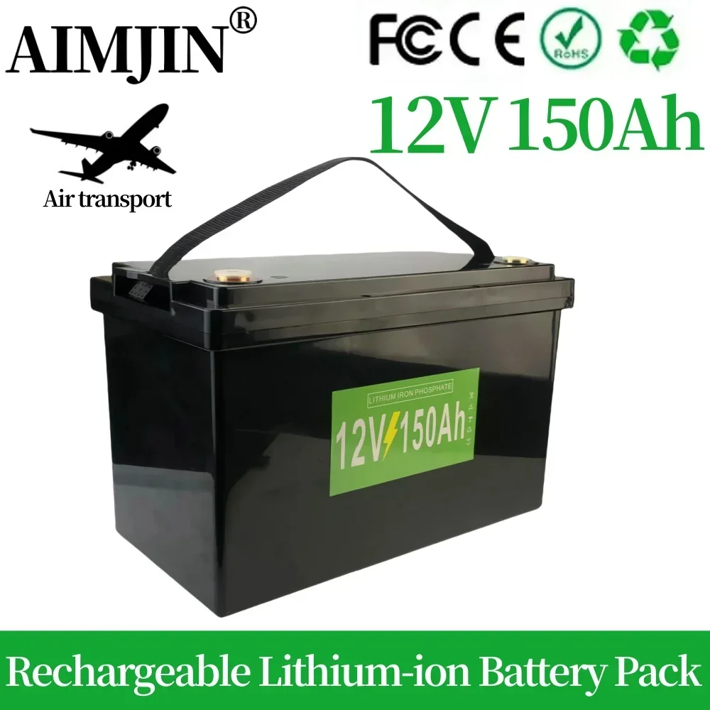 

12V 150Ah LiFePO4 Battery Power For RV Campers Golf Cart Off-Road Off-grid Solar Wind