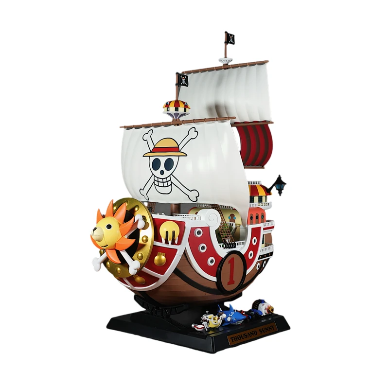 In Stock Bandai Super Alloy One Piece Thousand Sunny Ship Model Metal Die-cast Movable Collectible Figure Anime Display Ornament