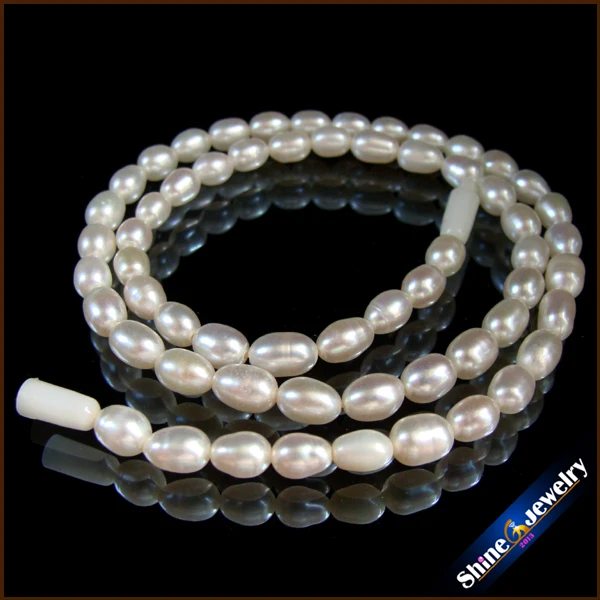 Special offer 5-7mm Natural Pearl Necklace Gold / White Freshwater Pearl Beads Necklace Mother\'s Gift Wedding Jewelry 16.5\