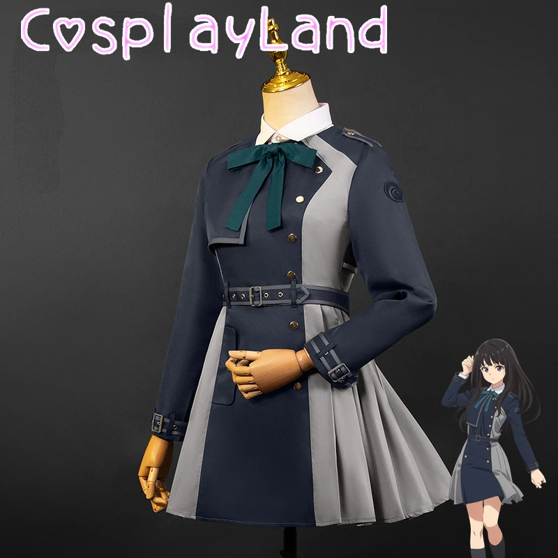 Anime Cosplay Lycoris Recoil Cosplay parrucca Inoue Takina Nishikigi Chisato Costume Lycoris Recoil Costume uniforme vestito ragazze vestito