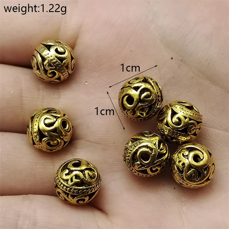 Perforated Hollow Lotus Moon Star Charm Spacer Beads Men And Women Make Jewelry Bracelets Necklaces Supplies Wholesale Material