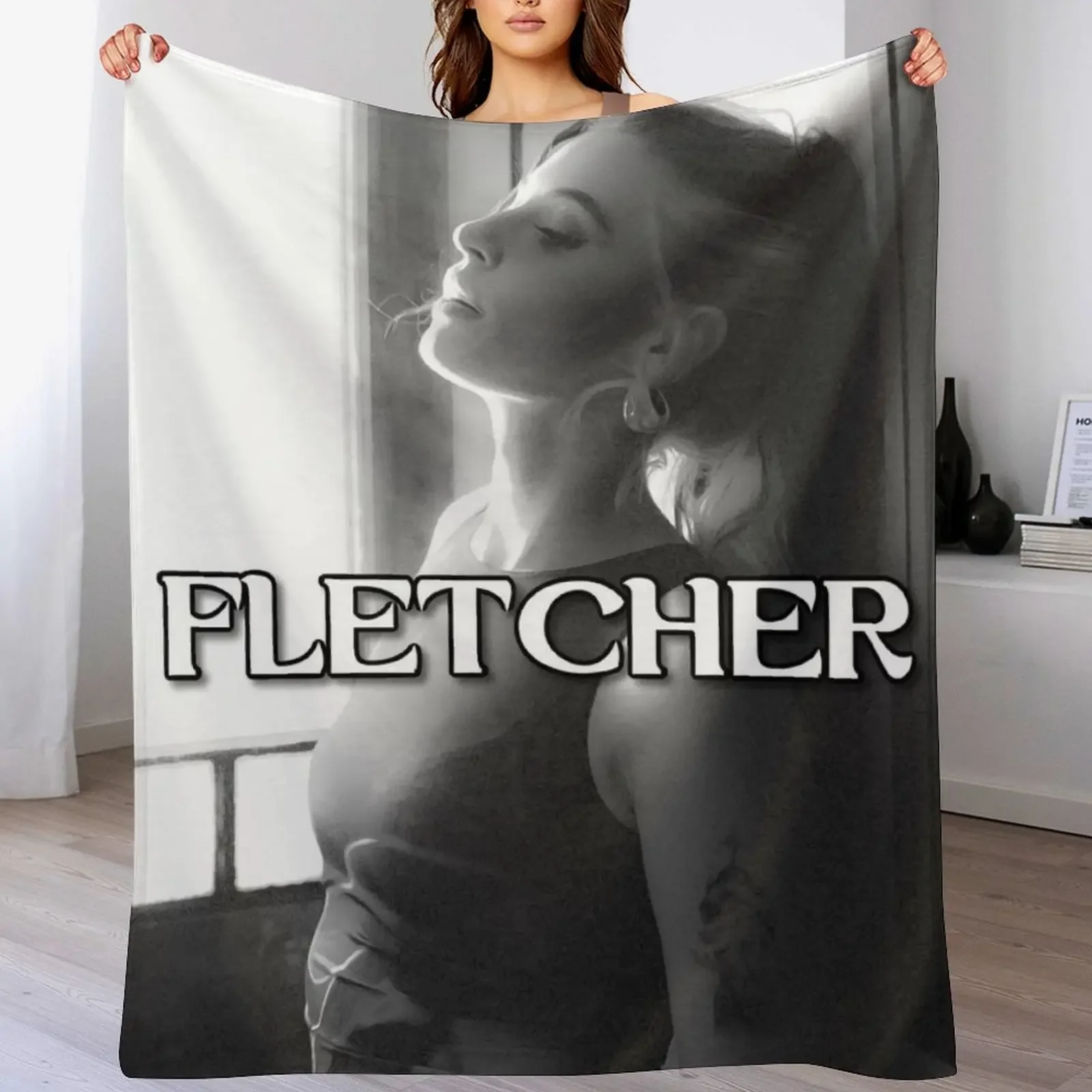 Fletcher Large Print Throw Blanket Loose Heavy Blankets For Sofas Blankets