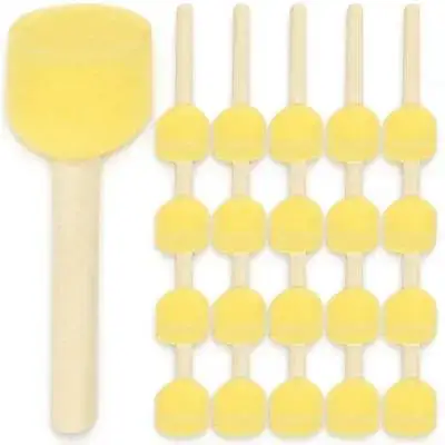 

20Pcs Kids Painting Sponge Brushes Wooden Handle Lightweight Portable Art Supplies for Graffiti Drawing Craft Tools