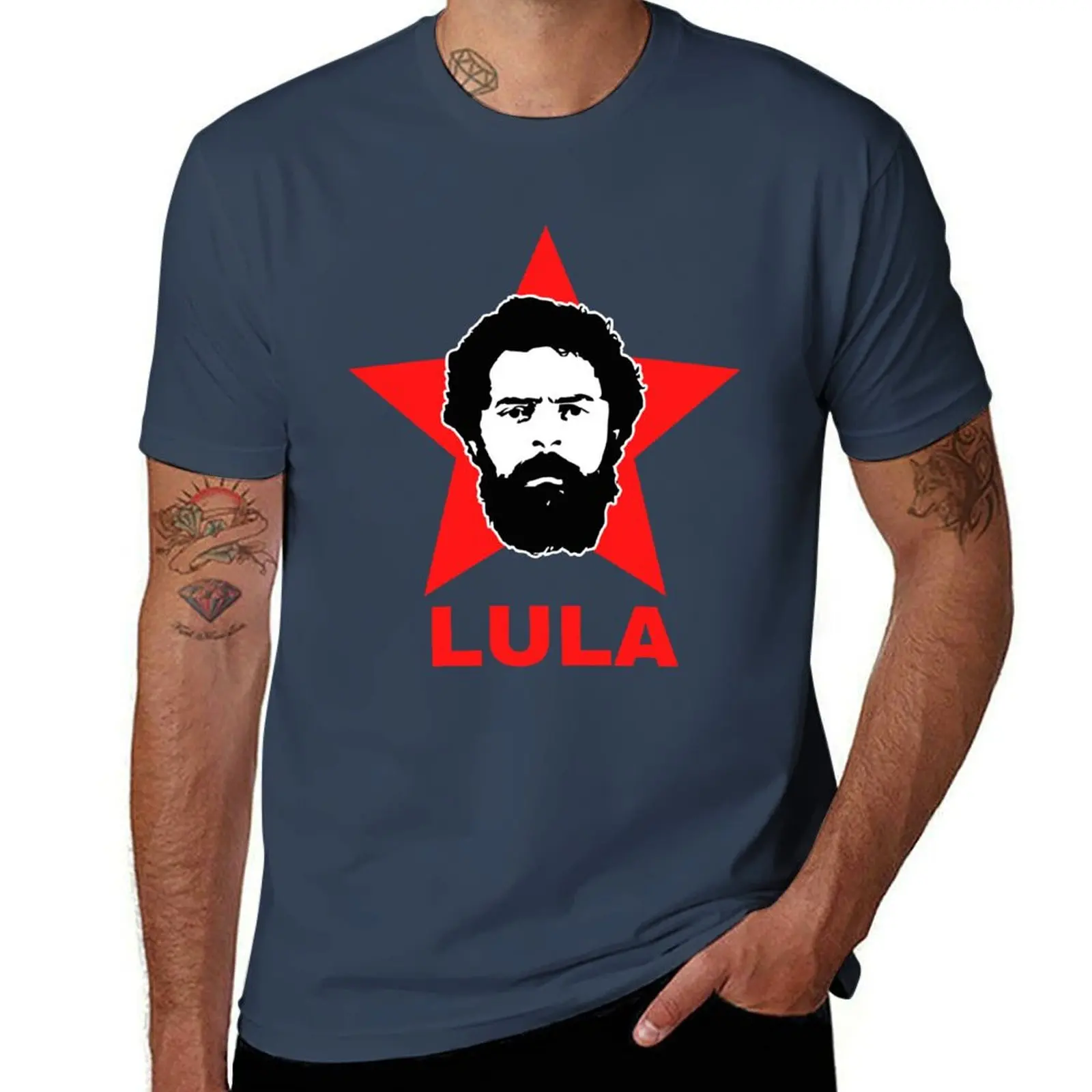 Lula Livre, Lula 2022 Camiseta engraçada camisetas de algodão homem t camisa de algodão pesado t camisa homem de luxo