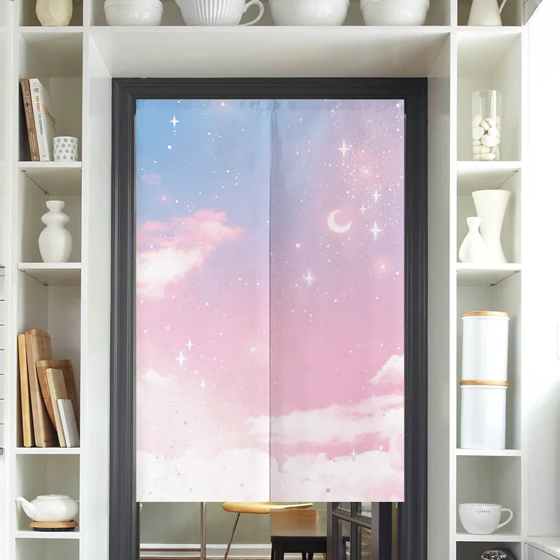 ستار ريفر نمط النسيج غرفة تغيير المطبخ الحمام التقسيم الستار غرفة نوم لا الحفر النسيج الكتان شبه المرفقة الستار #2