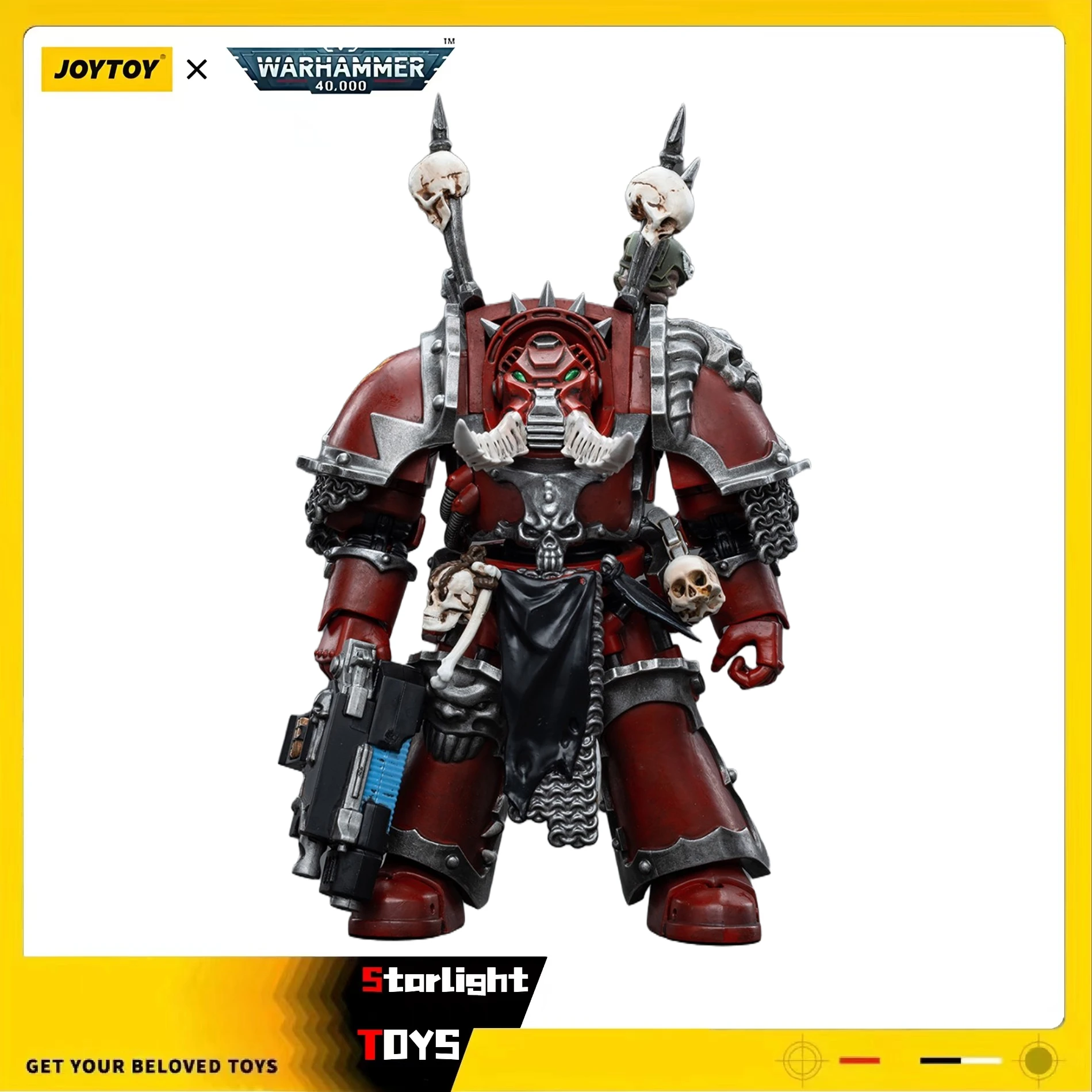 

JOYTOY 1/18 Action Figure Warhammer 40K Chaos Space Marines Word Bearers Chaos Terminator Garchak Vash Model Toy Gift