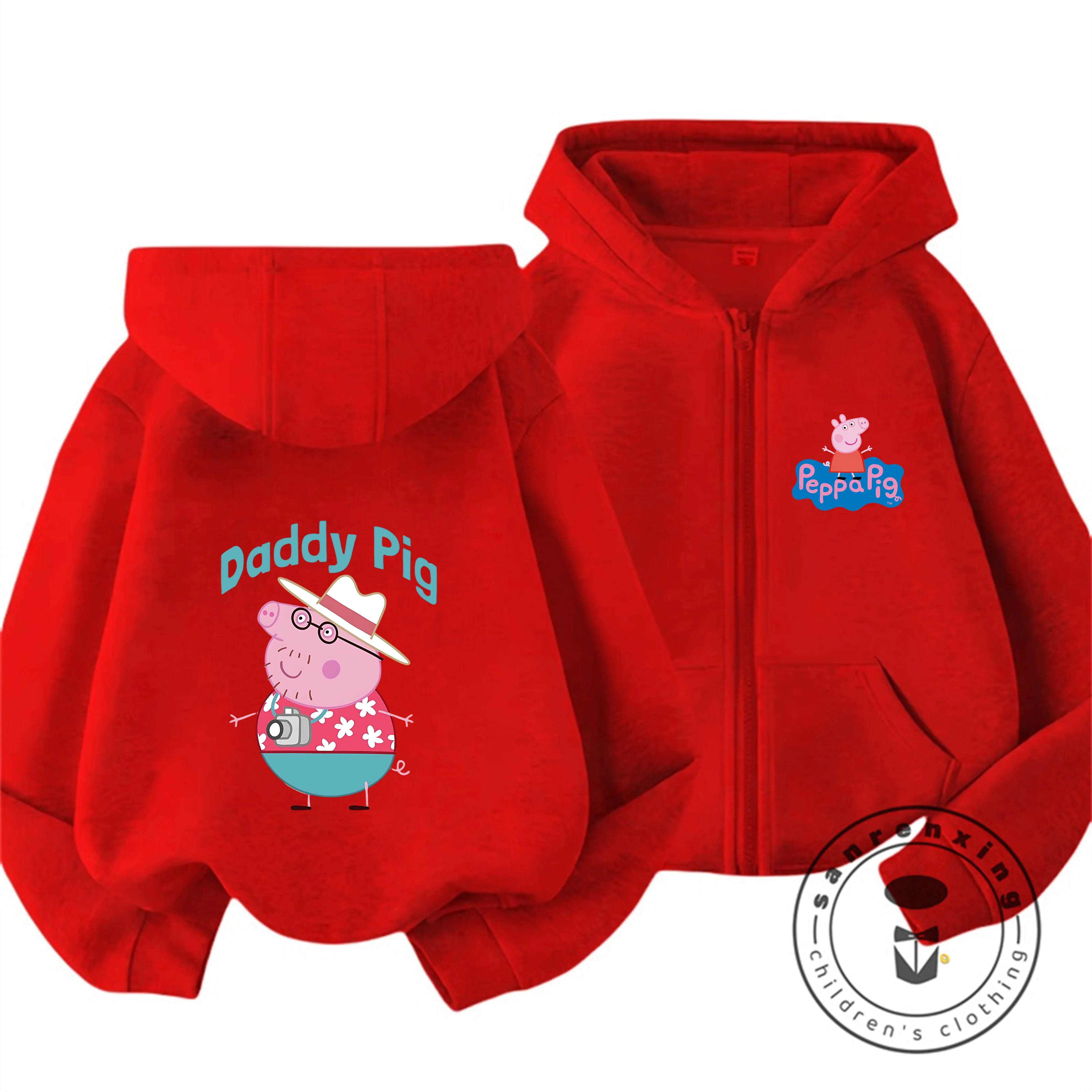 moletom-infantil-com-ziper-design-de-desenho-animado-fofo-casual-para-outono-e-inverno-peppa-pig-3-a-14-anos
