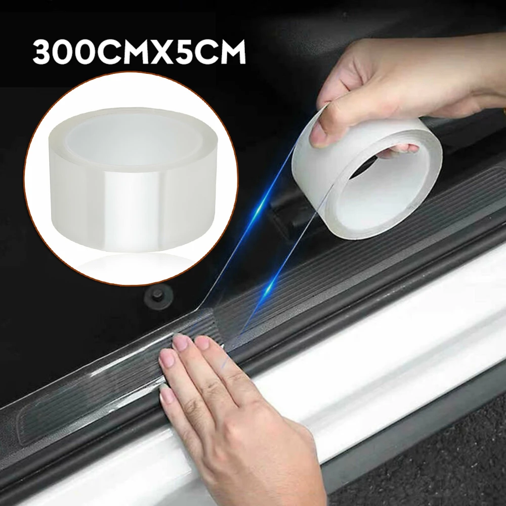 Transparent For Acrylic Car Door Sill Scuff Plate Protector Anti Scratch Strip For Bumper Body For Edge Guard Trim Moulding