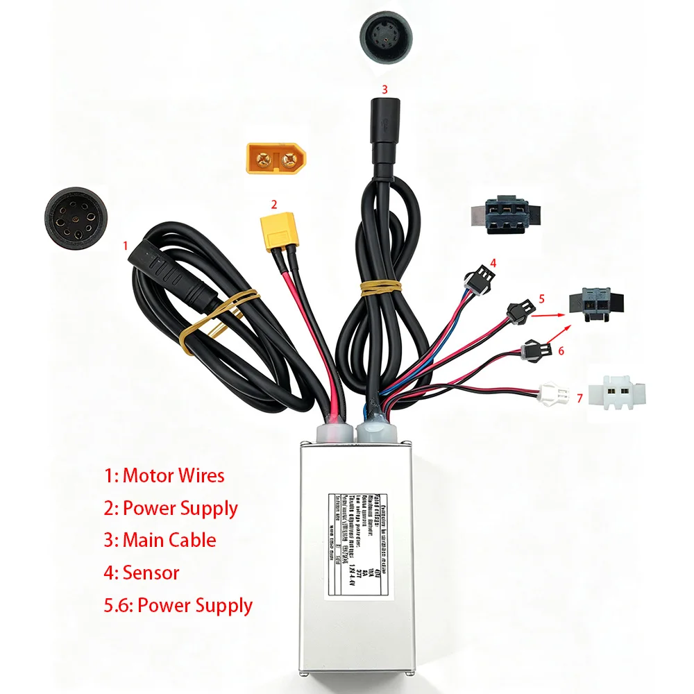 LSW1869-2M 48V 18A EBIKE Brushless Motor ControllerA Electric Bike Accessories  Mountain Bike Speed Controller