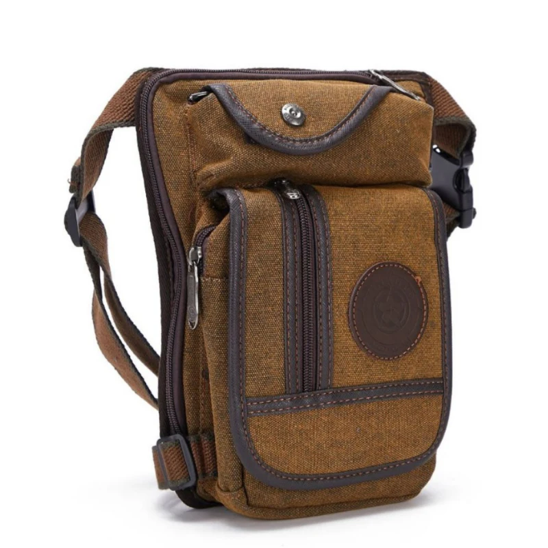 

Men's Canvas Drop Leg Bag Pouch Holster Waist Bag Retro Outdoor Sports Camping Fanny Pack Bike Motorcycle Cycling Hiking Hip Bag