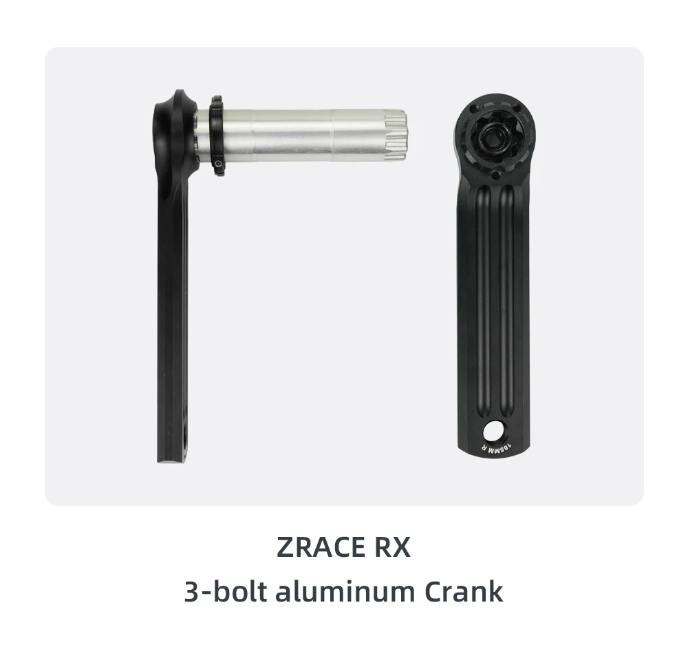 ZRACE RX Track Bike Fixed Gear Kurbelgarnitur 144BCD 46T-50T Kettenblatt 165-175mm Kurbelarm Fahrradteile – Detail 5