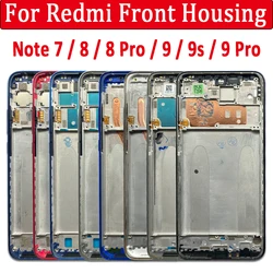 NEW Front Housing Middle Frame LCD Frame Screen Bezel Cover Holder Replacement Parts For Xiaomi Redmi Note 7 8 Pro 9S 9 Pro