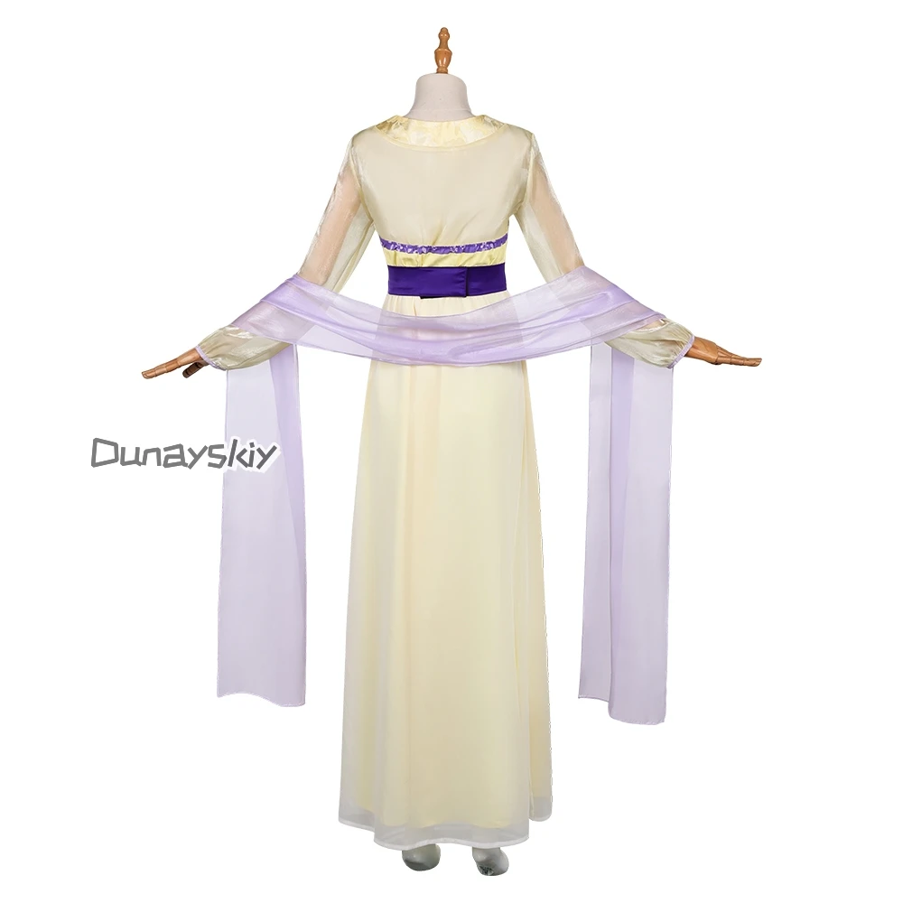 Maomao Cosplay Yellow Chinese Gown Ball Dress Costume Anime Apothecary Diary Roleplay Hanfu Headgear Set Outfits Women Halloween
