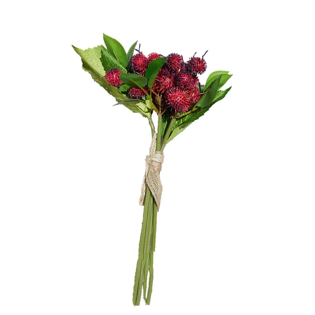 

Artificial Stimulation Chestnut Short Branch Ornament for Christmas Weddings Holiday Parties Flower Arrangements Wreath