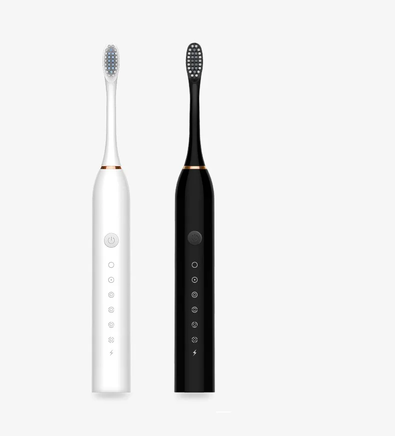 

OEM Hot Selling Sonic Electric Toothbrush USB Rechargeable Washable Whitening Relax Teeth Brush 6-Speed With 4 Soft Brush Heads