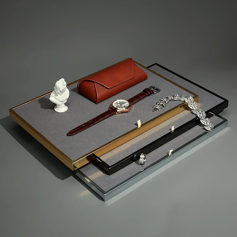 

New metal jewelry display plate Watch glasses jewelry tray Bracelet necklace ring display plate