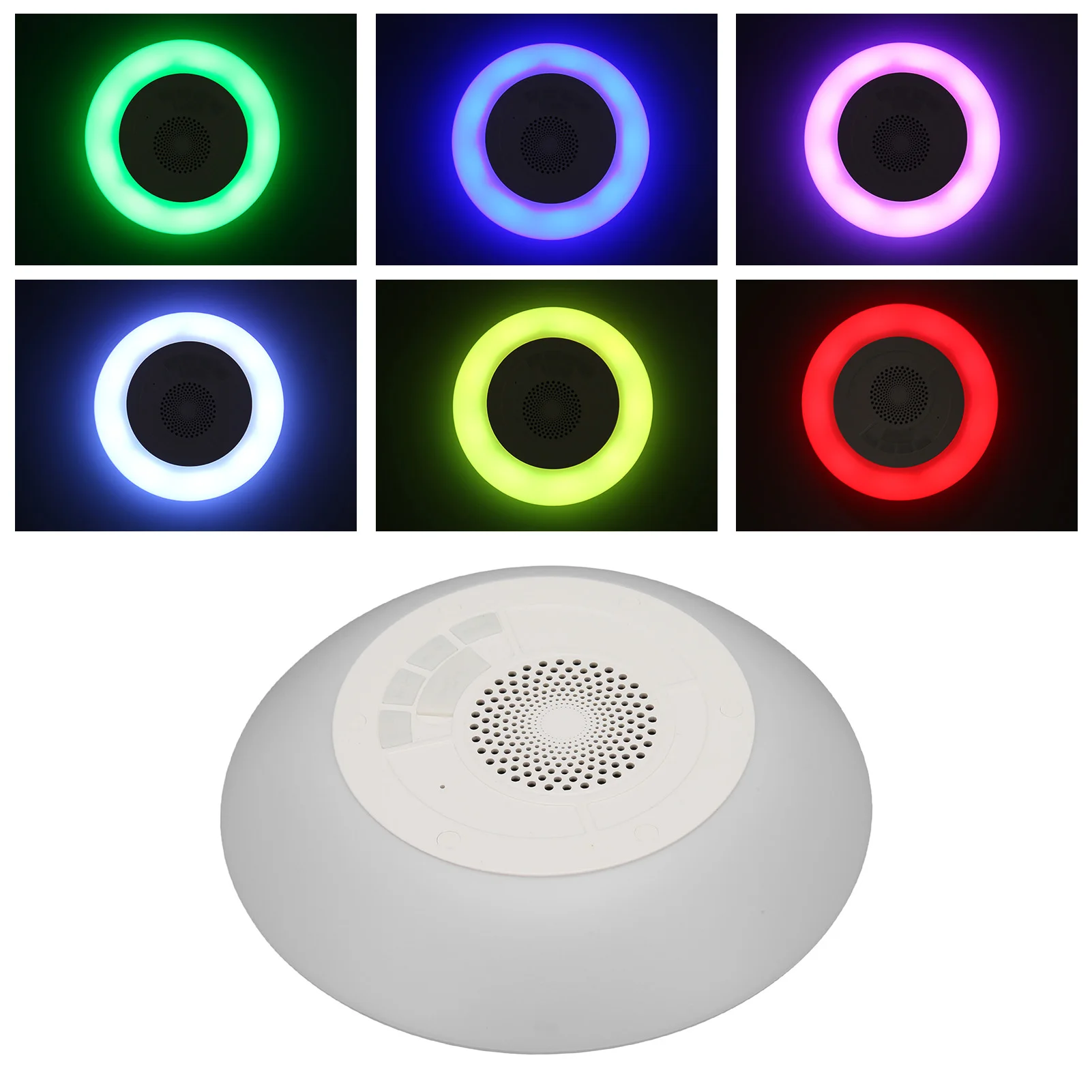Pool Speaker Bluetooth Shower Speaker Floating 1200mAh Lithium Ion Battery Stereo IPX7 Waterproof Built in Mic for Indoor