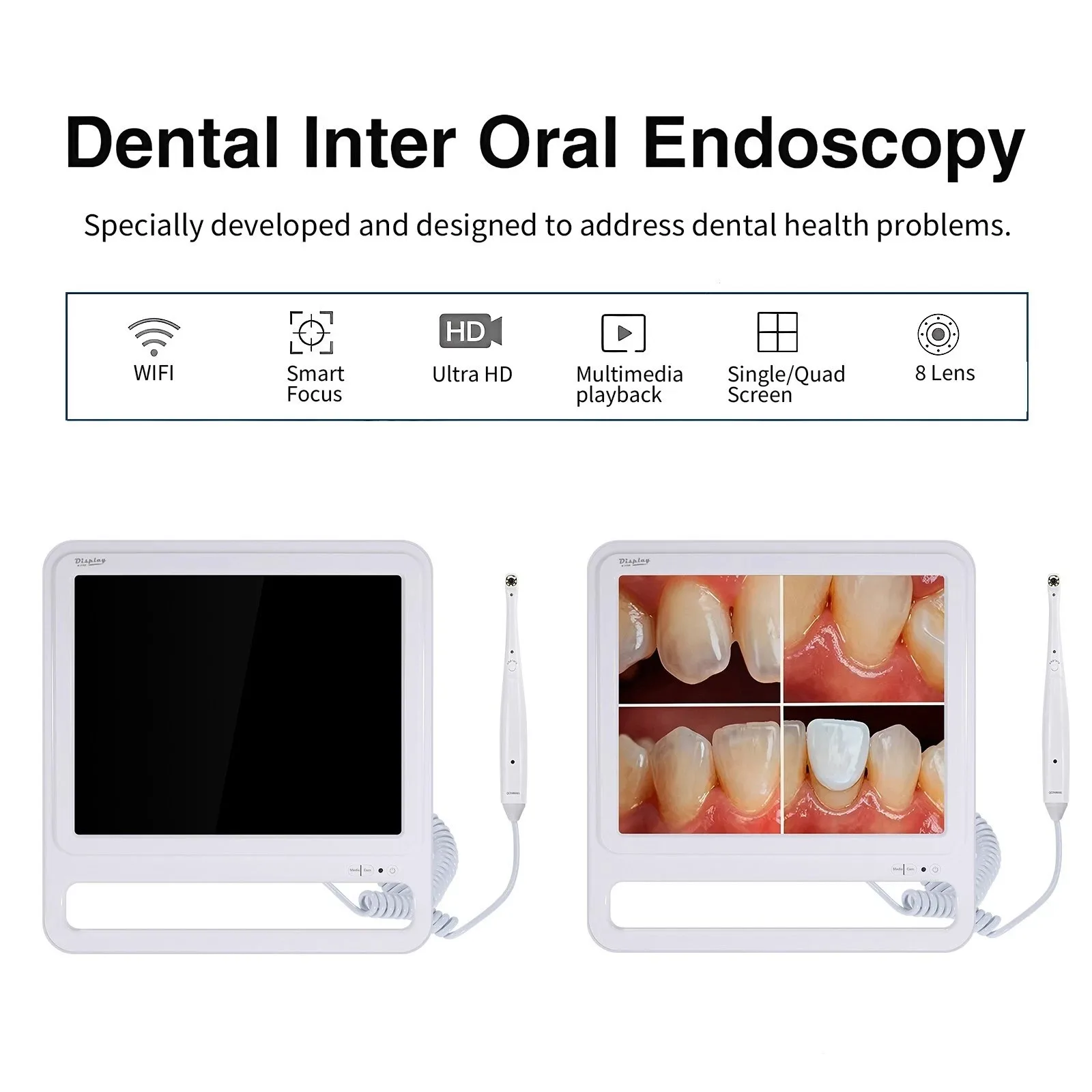 Wifi Dental Intraoral Camera Ultra HD Pixels HDMI Port 17Inch All In One Monitor