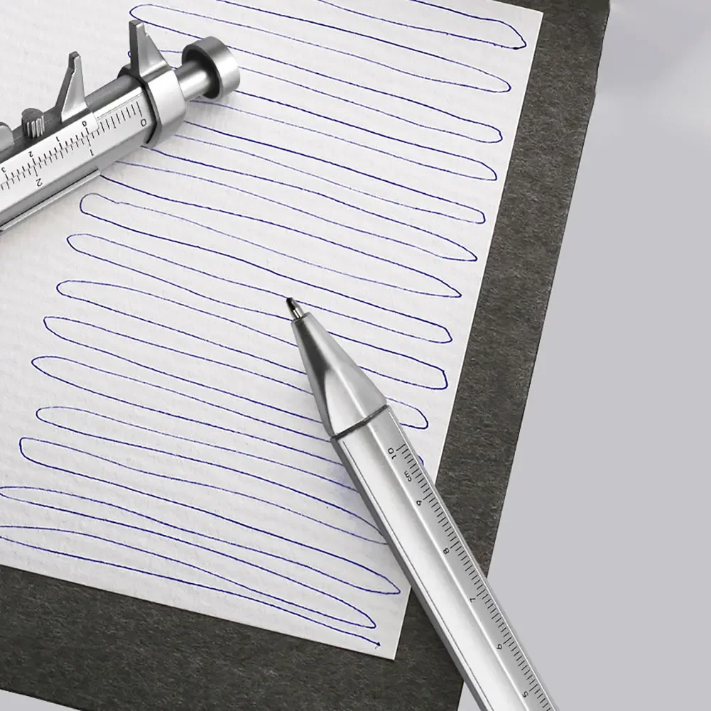 1-10PCS Penna a sfera Penna a sfera da 0,5 mm Penna a sfera Penna a inchiostro gel Calibro a corsoio Penna a sfera Creatività Cancelleria 0-100mm