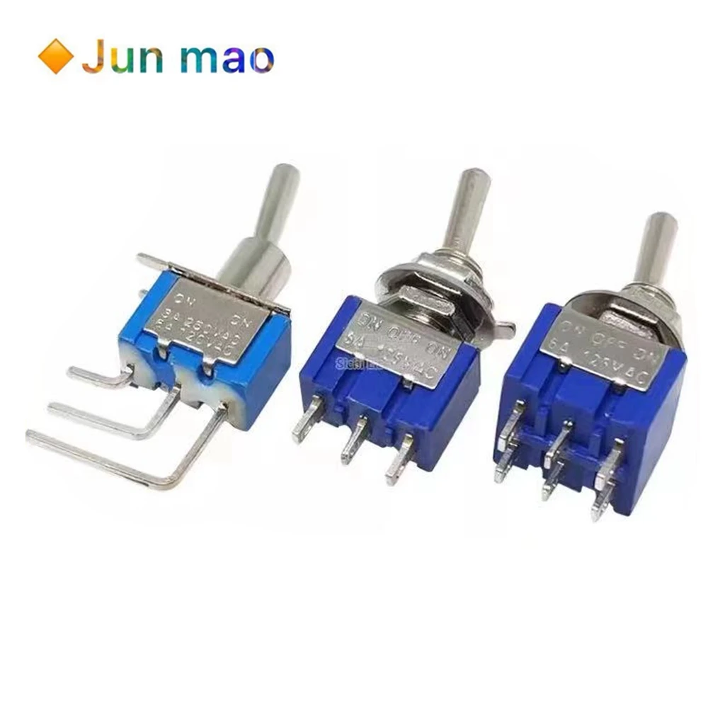 2PCS Button switch MTS-101/102/103/202 3-pin/6-pin two/three speed single/double rocker switch