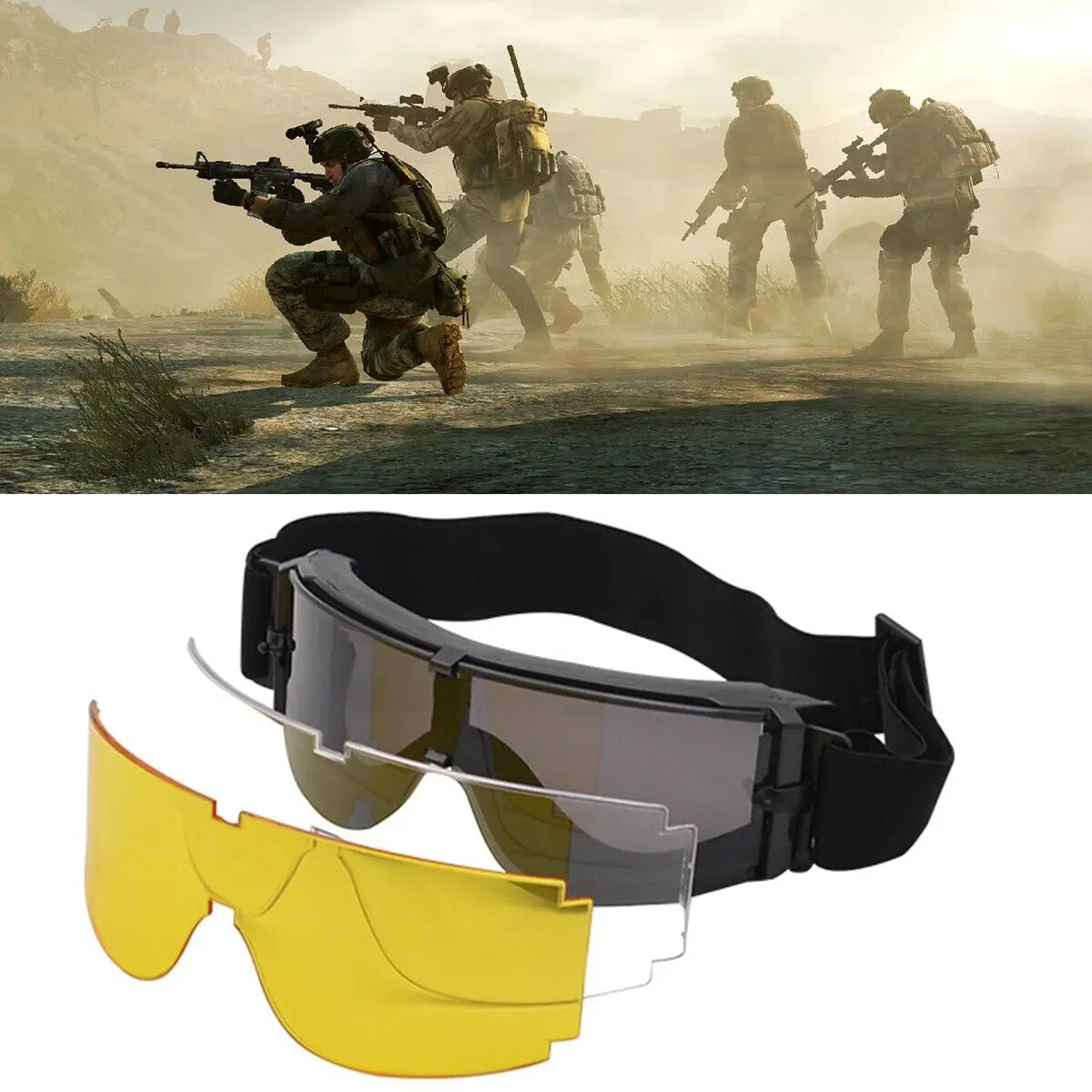 X800 Tactical Goggles Paintball Military Sunglasses Men Shooting Hiking Safety Protection Goggles Outdoor Anti-Fog Goggles