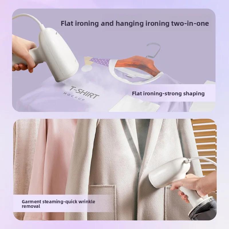 مكواة بخار للملابس المحمولة جافة ورطبة ذات الاستخدام المزدوج للسفر المنزلي #4