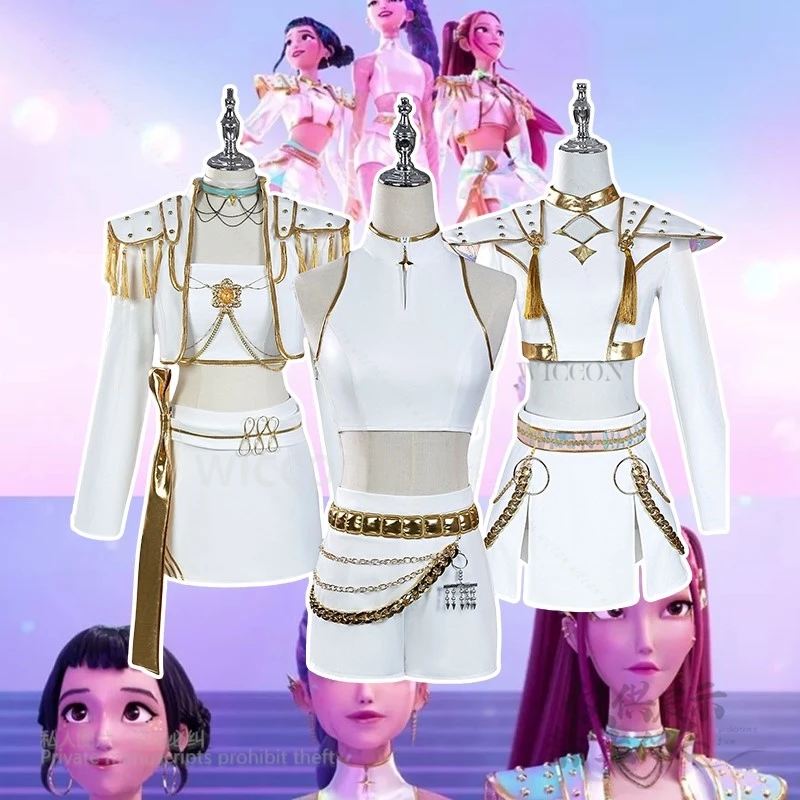 

Kpop Demon Hunters Rumi Mira Zoey Cosplay Costume Disguise Women Jumpsuit Full Set Outfit Halloween Carnival Suit Cos Customized