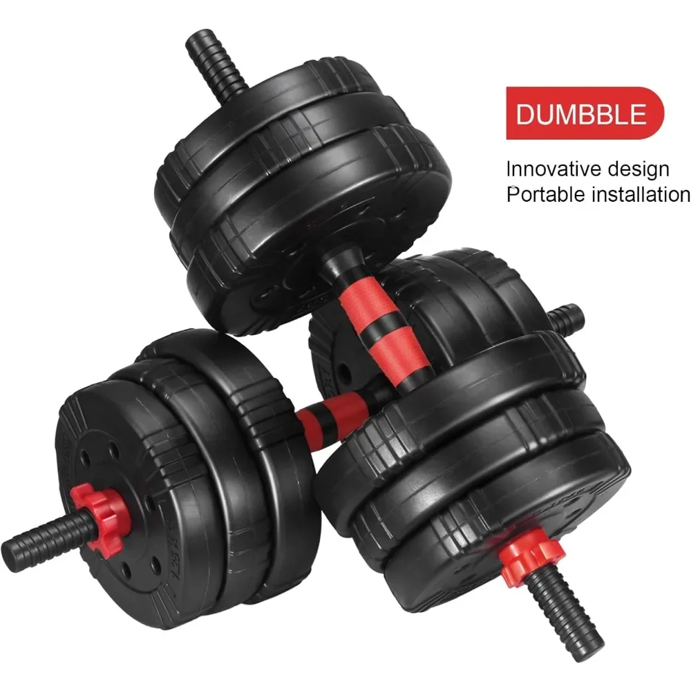 Adjustable Dumbbell Set, 22/44/66/88lbs Free Weights Dumbbells for Home Gym, 4 in 1 Set, Barbell Set, Dumbbell Set