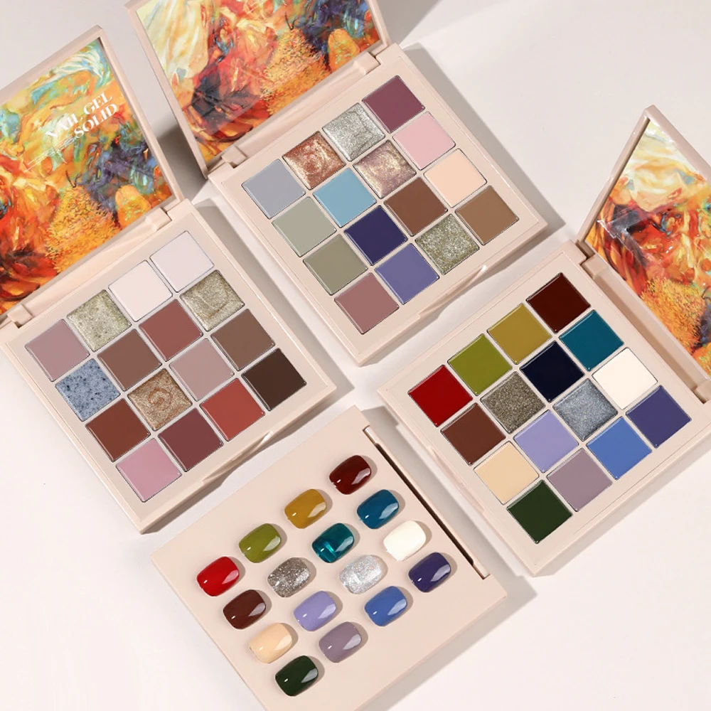 

America Hot Sell Solid Nail Gel Palette Mud Painting Spring Summer Color For Nail Art Design Semi Permanent Soak Off UV Nail Gel