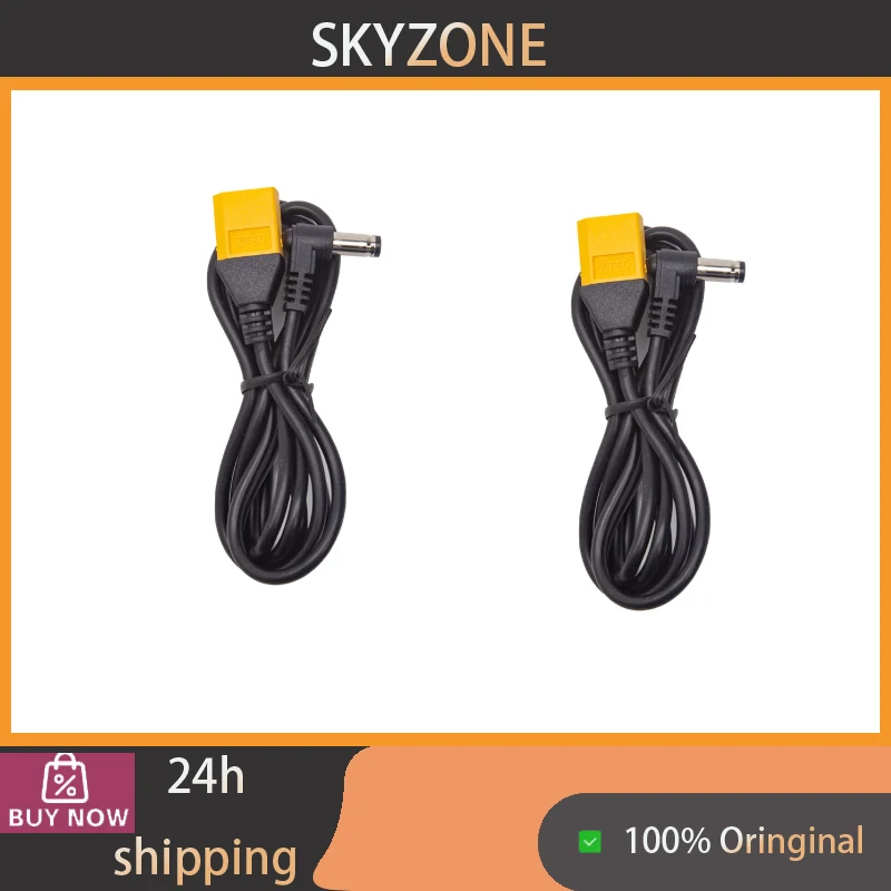 SKYZONE Power Cable, XT60 Male Plug, DC5521, For FPV Video Goggles AV & Head Tracker, 120cm Length