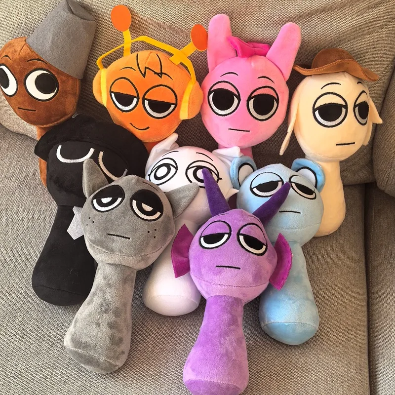 Nouveaux jouets en peluche Sprunki Incredibox poupée en peluche Anime jeu rôle dessin animé oreiller poupée enfants poupées en peluche cadeaux de noël