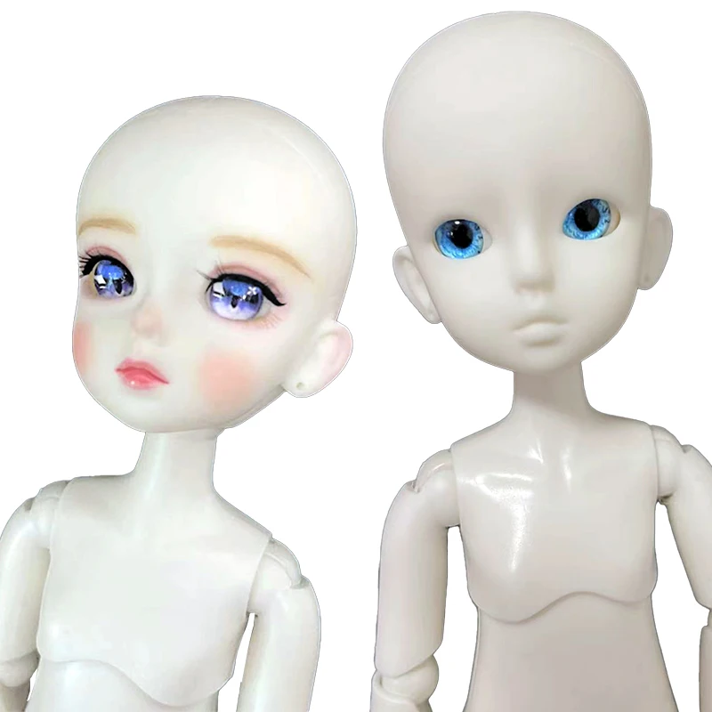 Fashion DIY 1/6 Bjd Doll Makeup Doll Head 28CM Mechanical Joint Body Kids Girls Doll Toy Gift