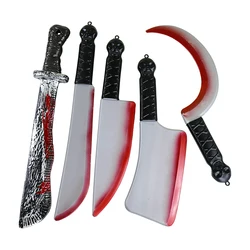 Halloween Bloody Fake Plastic Knife For Kids Toy Gift Horror Cosplay Costume Party Props Halloween Decorations 2024 Supplies