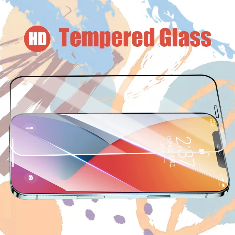 Vidrio Templado para iPhone SE X XR XS 11 12 13 14 15 16 Pro Max 12 13 Mini Protector de Pantalla para iPhone 16 15 14 6 6S 7 8 Plus HD 6