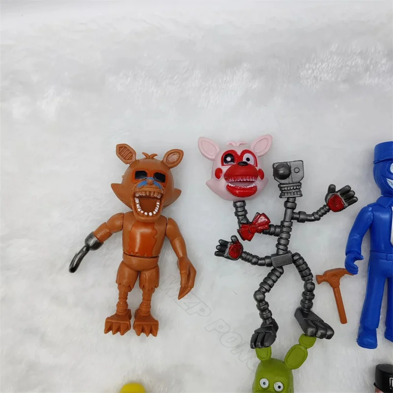 12 Pcs/set Game Midnight Toy Bear Toy Funtime Foxy Sister Location Horror Gam Model Light Movable Toys