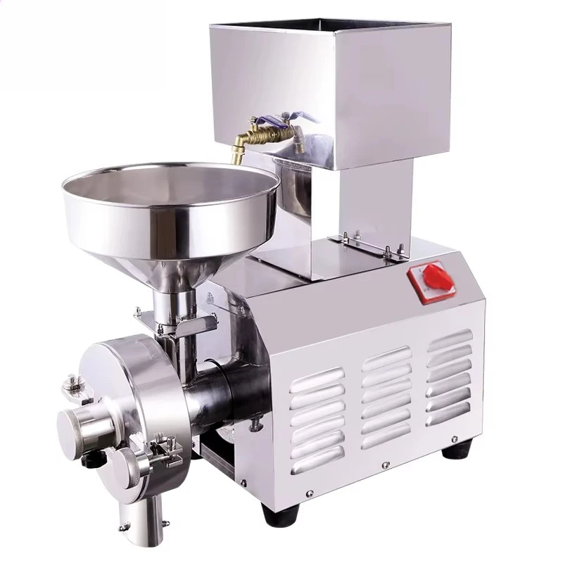 Electric Stainless Steel Wheat Flour Milling Machine Wet and Dry Rice Flour Grinder Corn Milling Machinery